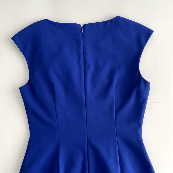 NWT Calvin Klein Sheath Ruffles Dress Size 6 Royal Blue - Picture 9 of 16